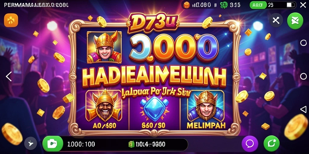 Screenshot D73 menampilkan gameplay Slot yang mengasyikkan dan grafis yang menggoda.