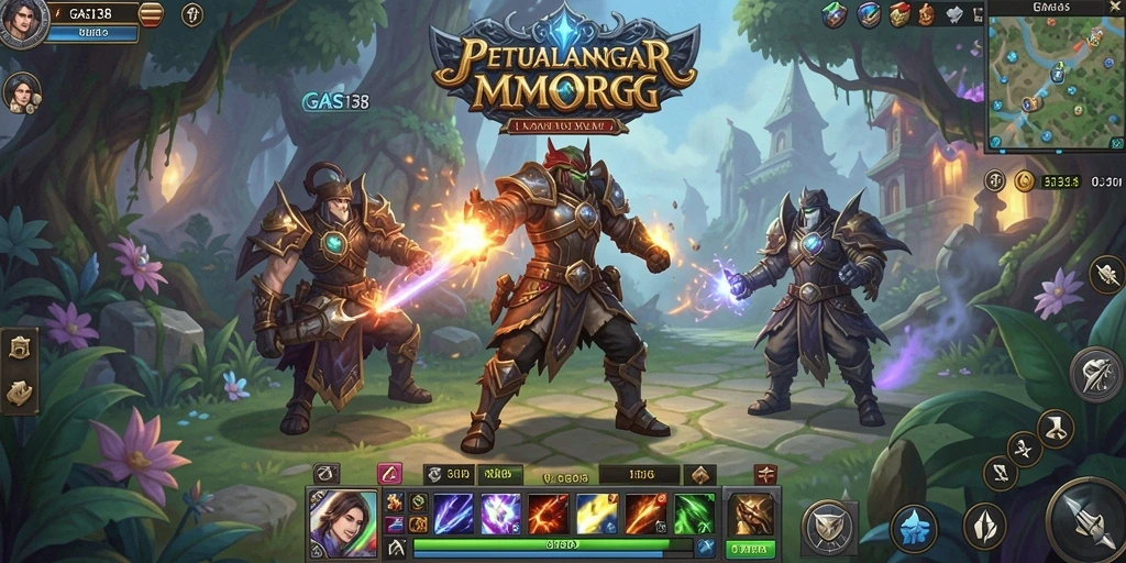 Screenshot utama GAS138 menampilkan pertarungan seru antar pemain dalam dunia MMORPG.