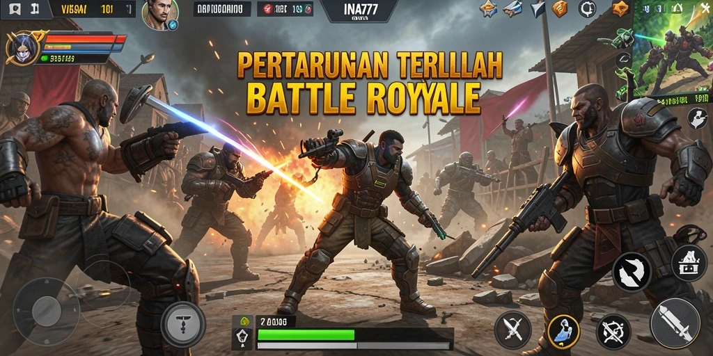 Gameplay menarik dalam pertempuran Battle Royale yang mendebarkan.