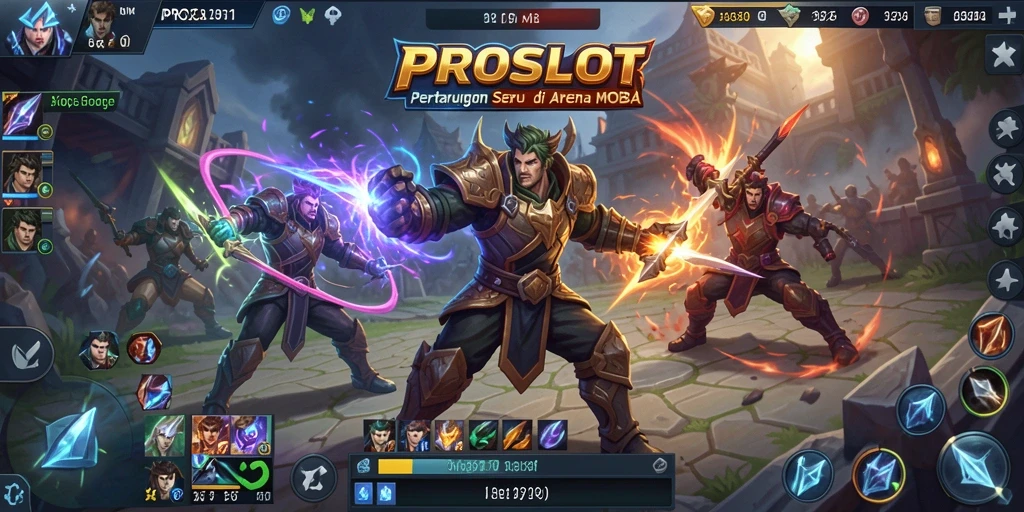 Pemandangan seru dari gameplay intens di PROSLOT.