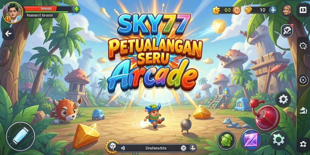 Tangkapan layar menunjukkan momen seru dalam gameplay SKY77.